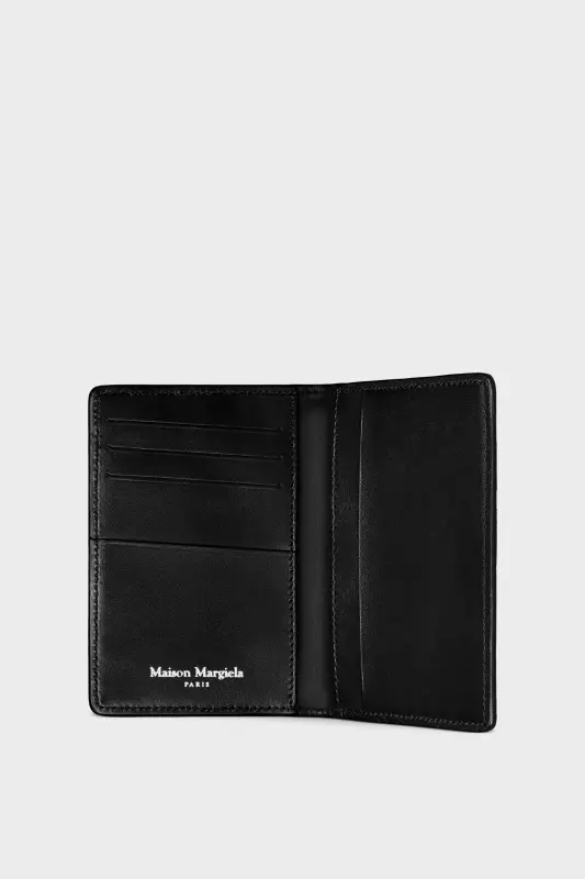 Maison Margiela Black Leather Card Holder Black online