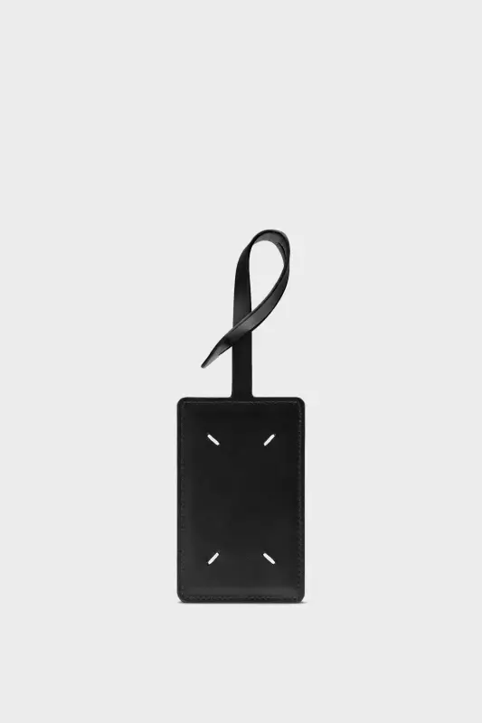 Maison Margiela Black Leather Luggage Tag Black online