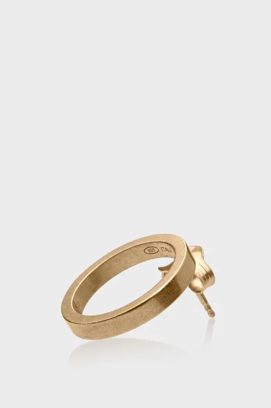 Maison Margiela LOGO REFERENCE EARRING SINGLE Yellow Gold Plating Burattato online
