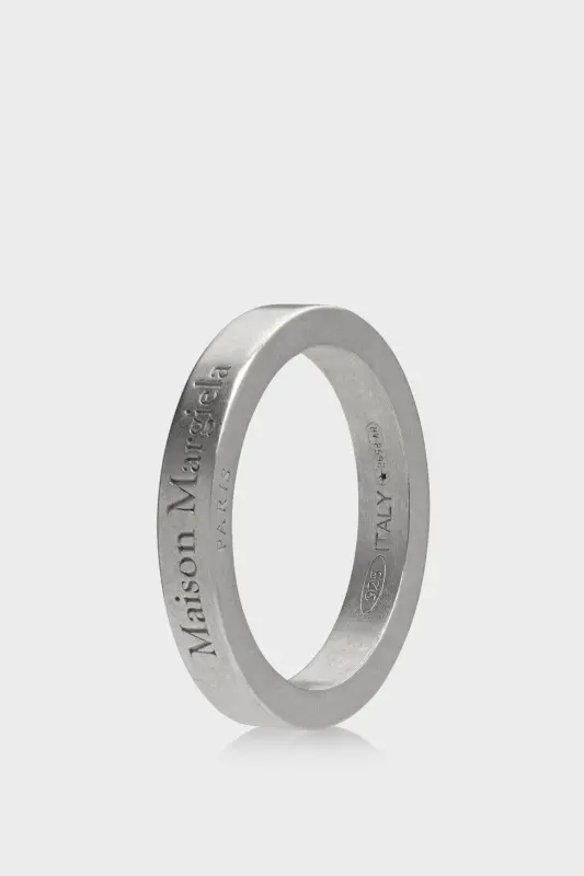 Maison Margiela Logo Ring Polished palladio online