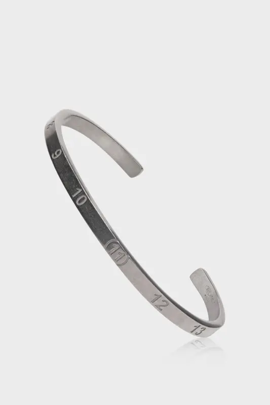 Maison Margiela Silver Cuff Bracelet: Numerical Cuff Silver online