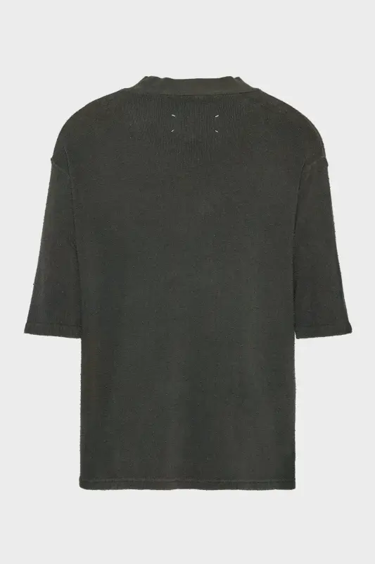 Maison Margiela Black Cotton Stamped T-Shirt Black online