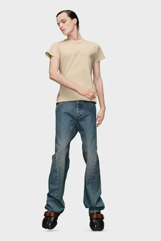Maison Margiela Diagonal Seam Jeans Blue online