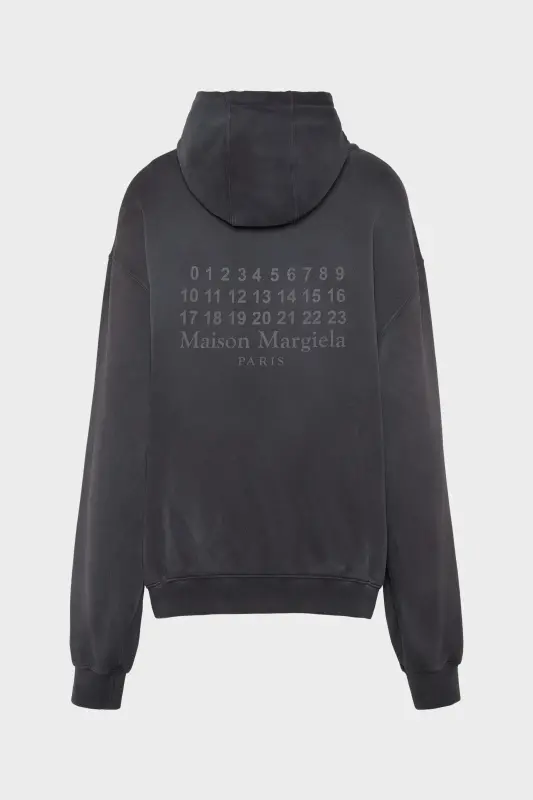 Maison Margiela Numeric logo hoodie Black online