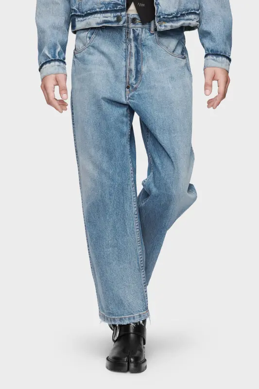 Maison Margiela Straight-leg cropped jeans Blue jeans online