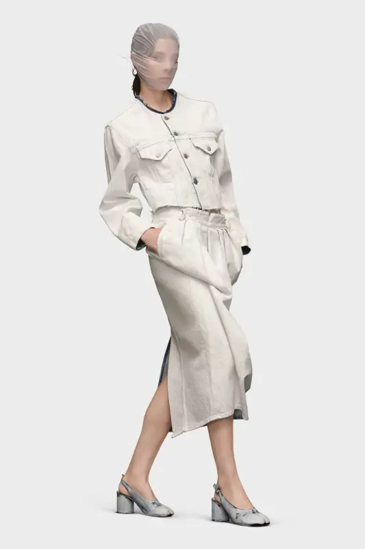 Maison Margiela White Cropped Denim Jacket White online