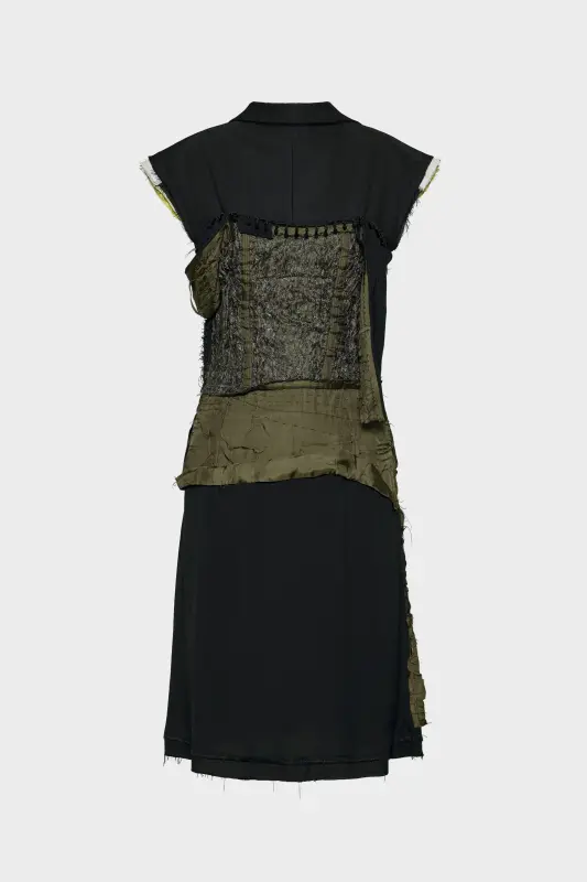 Maison Margiela Décortiqué layer dress Grey and off white online