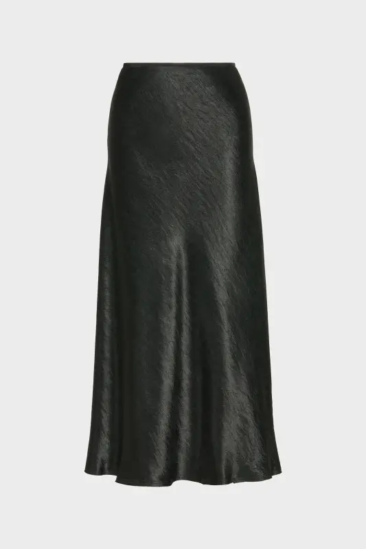 Maison Margiela Satin midi skirt Black online
