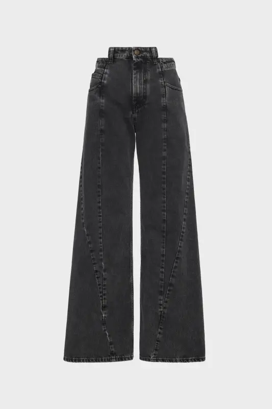 Maison Margiela SPLICED DENIM TROUSERS Black online