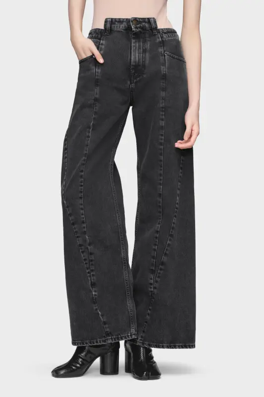 Maison Margiela SPLICED DENIM TROUSERS Black online
