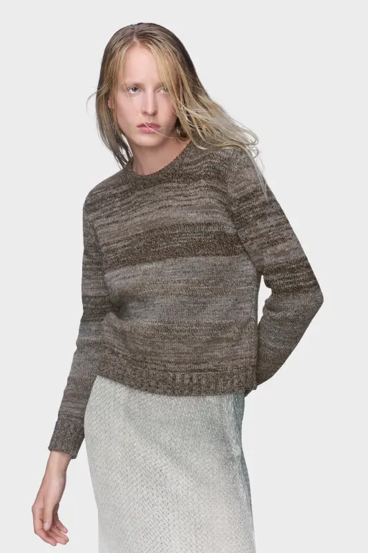 Maison Margiela Virgin-wool crewneck knit Brown online