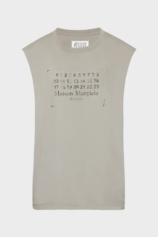 Maison Margiela Womens Brown Cotton Sleeveless Top White online
