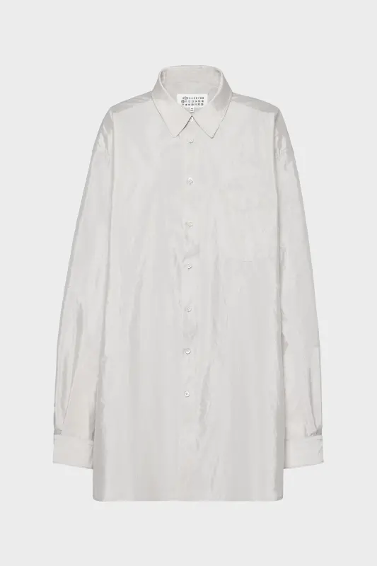 Maison Margiela Womens Gray Oversized Shirt Pearl Grey online