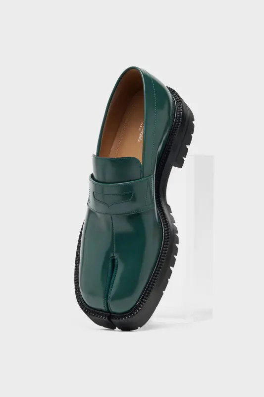 Maison Margiela Mens Tabi Loafers Calfskin Green online