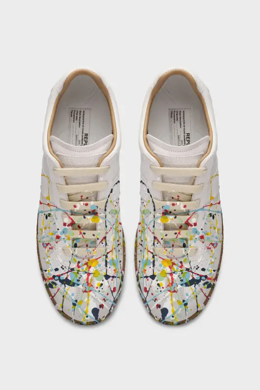 Maison Margiela Paint Drop Replica Sneakers Black White online