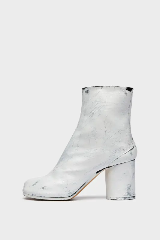 Maison Margiela Tabi Bianchetto Boots Black with Block Heel Black and White online