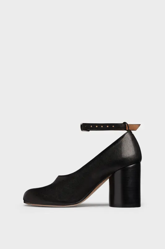 Maison Margiela Tabi Leather Heels Major Brown Black online