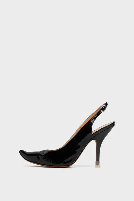 Maison Margiela Womens Black Goat Leather Loved To Death Slingback Black online