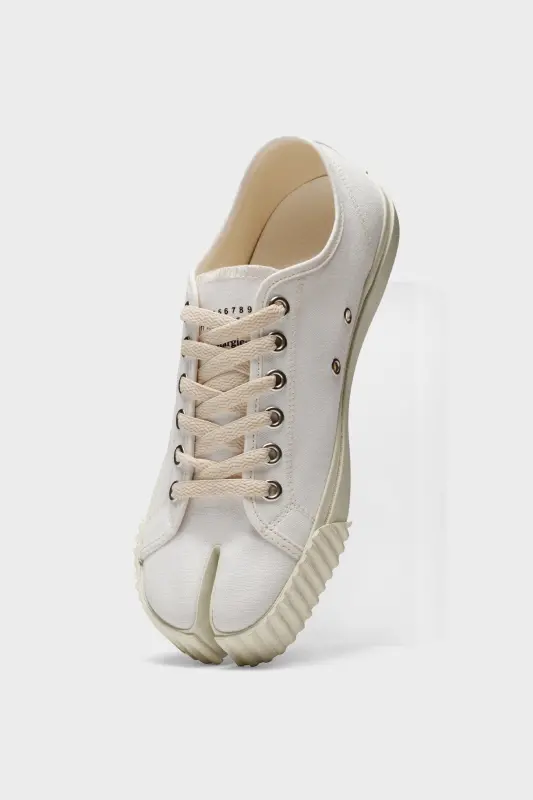 Maison Margiela Womens White Cotton Tabi Sneakers White online